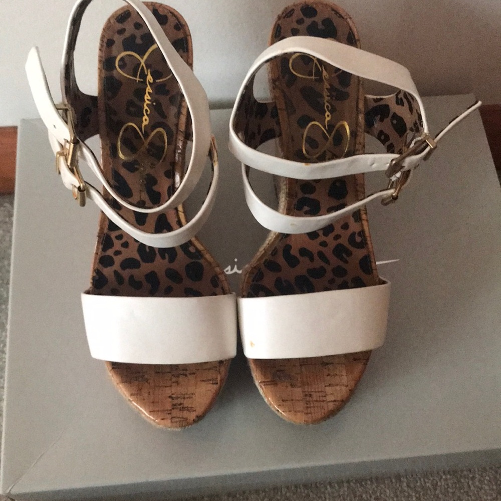White strappy wedge!